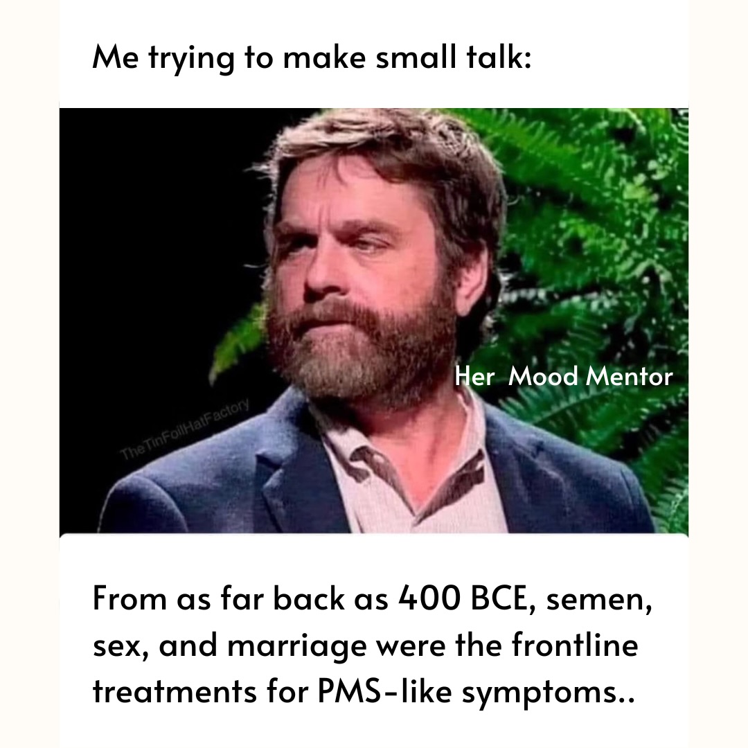 It’s Women’s History Month, and around here we give ourselves a laugh on Mondays– because, let’s face it, we need it!

👉🏼 Drop your emoji reaction to these women’s health history facts in the comments!

💌 Share to spread the word about these

Once you delve into the world of women’s health, it can be hard not to talk to everyone about the many absurd truths that are revealed.

(I struggle with small talk!)

Sometimes the facts I learn about women’s health throughout history make me angry, or sad, and sometimes they’re just silly!

It can be frustrating once we understand how women have been mistreated and misunderstood, but that’s why we do the hard work of self-educating, self-advocating, and building community to support one another.

Navigating the ups and downs of our hormonal health doesn’t have to be isolating.

If you’re ready to learn about getting some real support from someone who has been there and truly gets it, DM me for information about my Integrative Menstrual Health services.

✨DM me ADVOCATE and I’ll send you 3 FREE resources to help you reduce and better manage premenstrual symptoms! 🫶🏻

#pmdd #pmddsupport #pmddcommunity #pmddpeeps #pmddawareness